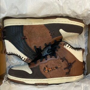 Nike Brown and Black Sneakers with Rugged Design